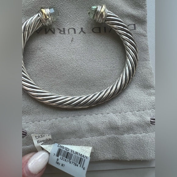 Cable Classics Bracelet in Sterling Silver with Prasiolite and 14K Yellow Gold - Picture 10 of 10